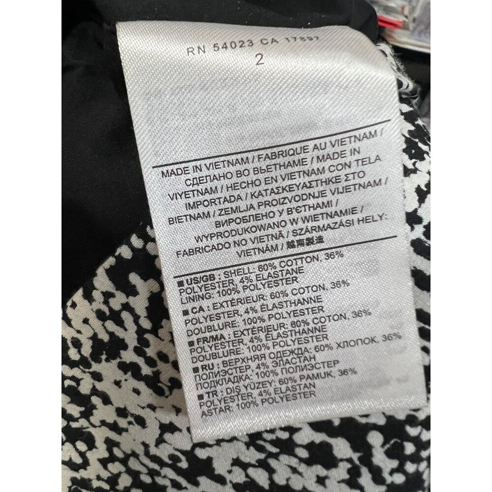 Banana Republic NWT Black & White Marble Cotton Pencil Skirt - Picture 7 of 7